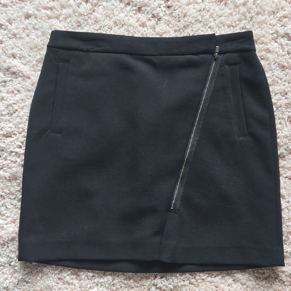 Banana Republic Black Pencil Skirt with Asymmetric Zipper